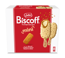 Boîte de 6 Mini bâtonnets glacés L’original Lotus Biscoff au chocolat blanc