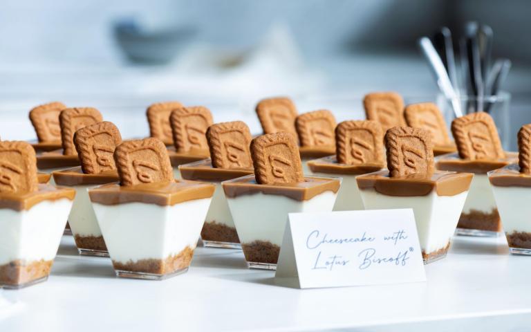 Lotus Biscoff mousse catering