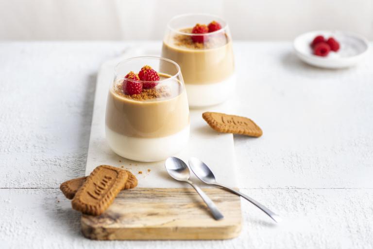 Lotus Biscoff panna cotta cookie