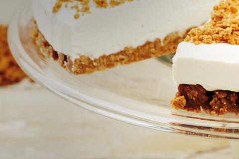 Cheesecake mit weißer Schokolade und Lotus Biscoff